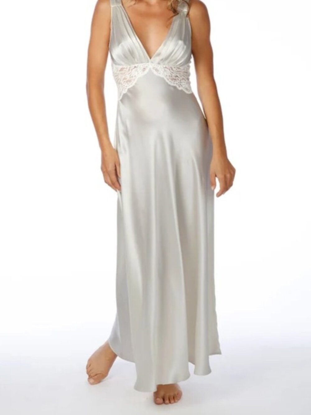NWT! Christine Lingerie Silk Glamour Gown Perl Size XS Retail $475